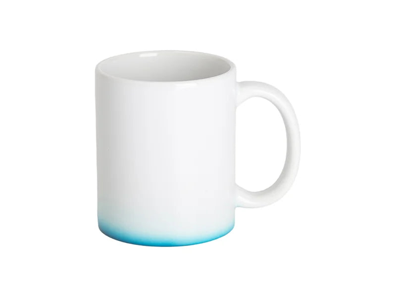 11oz/330ml Sublimation Ceramic Mug w/ Lgt Blue Gradient Base
