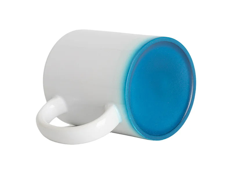 11oz/330ml Sublimation Ceramic Mug w/ Lgt Blue Gradient Base
