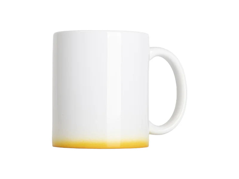 11oz Sublimation Ceramic Mug w/ Orange Gradient Base