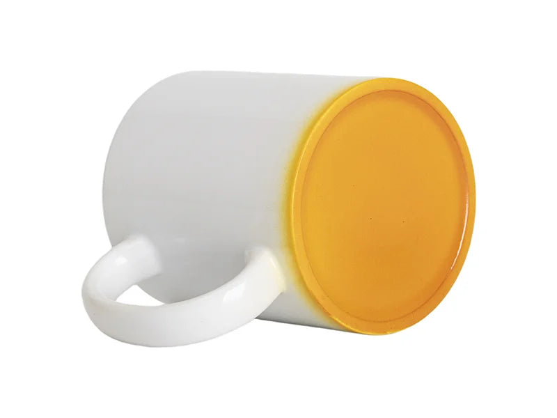 11oz Sublimation Ceramic Mug w/ Orange Gradient Base
