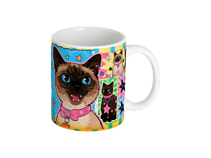 11oz Sublimation Ceramic Mug w/ Orange Gradient Base