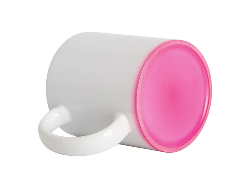 11oz Sublimation Ceramic Mug w/ Pink Gradient Base