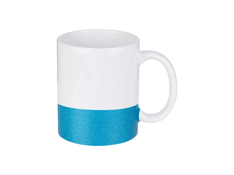 Sublimation 11oz/330ml Bottom Glitter Mug (Blue)