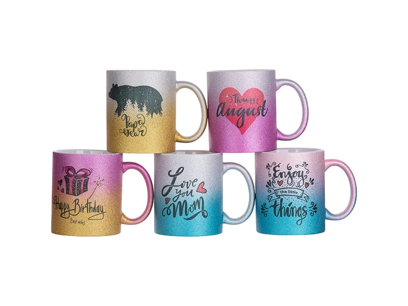 Sublimation 11oz/330ml Gradient Bottom Glitter Mug