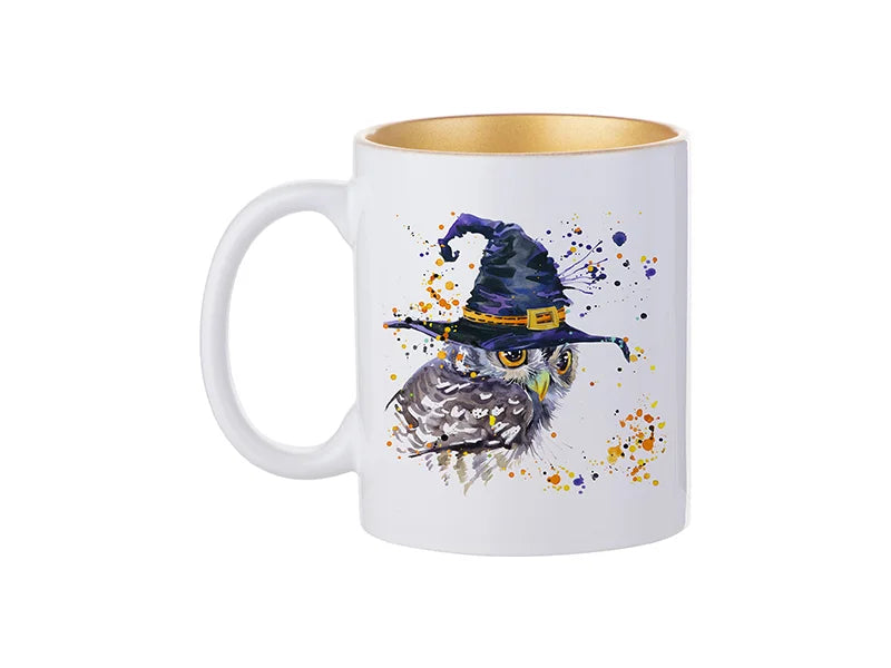Sublimation 11oz Inner Sparkle Mug (Gold)