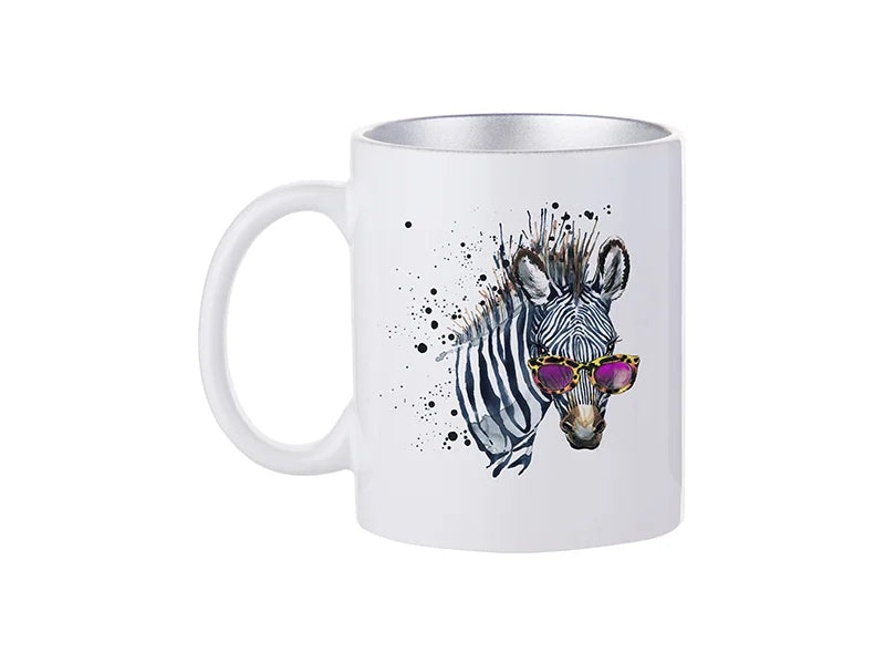 Sublimation 11oz Inner Sparkle Mug (Silver)