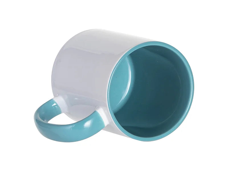 Sublimation Blanks 11oz Inner/Handle Color Mug Ocean Blue