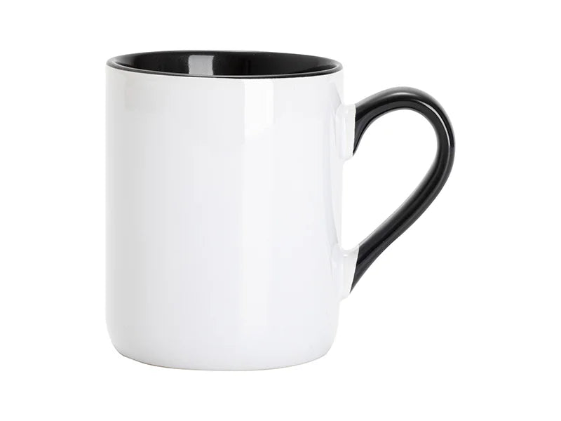 Sublimation Blank 11oz Inner Handle Color Mugs w/ Curved Bottom