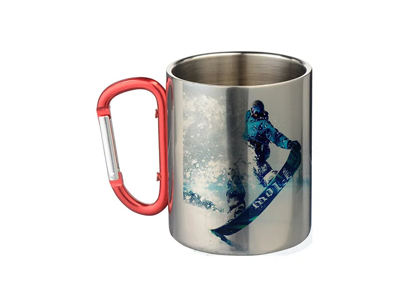 Sublimation 300ml Stainless Steel Mug w/ Carabiner Handle
