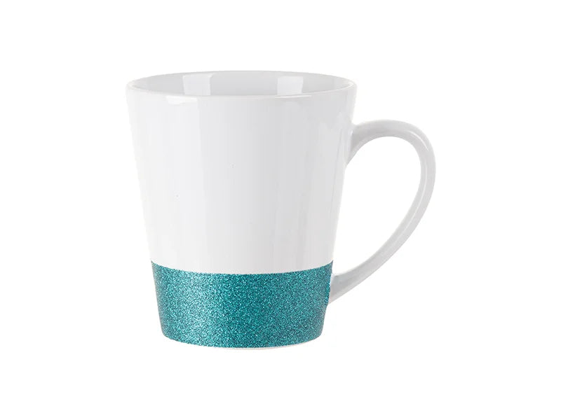 Sublimation 12oz Bottom Glitter Mug(Blue)