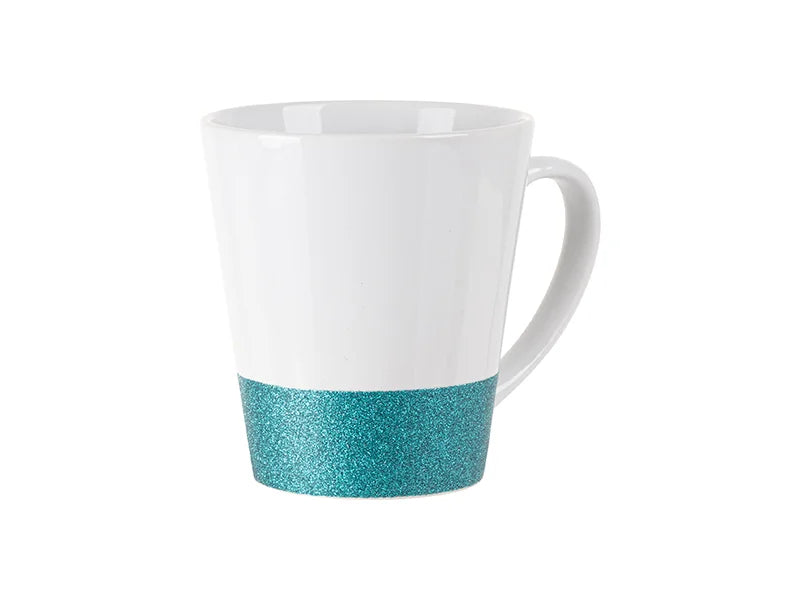 Sublimation 12oz Bottom Glitter Mug(Blue)