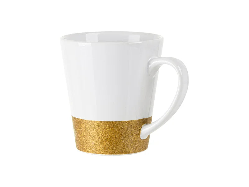 Sublimation 12oz Bottom Glitter Mug(Gold)
