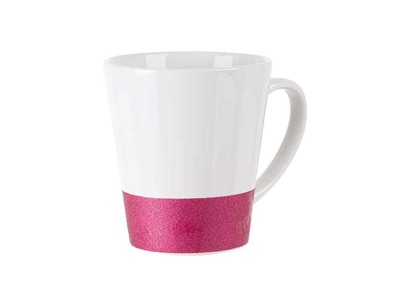 Sublimation 12oz Bottom Glitter Mug(Red)