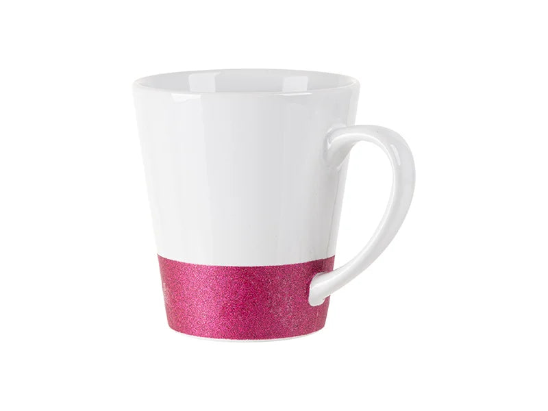 Sublimation 12oz Bottom Glitter Mug(Red)