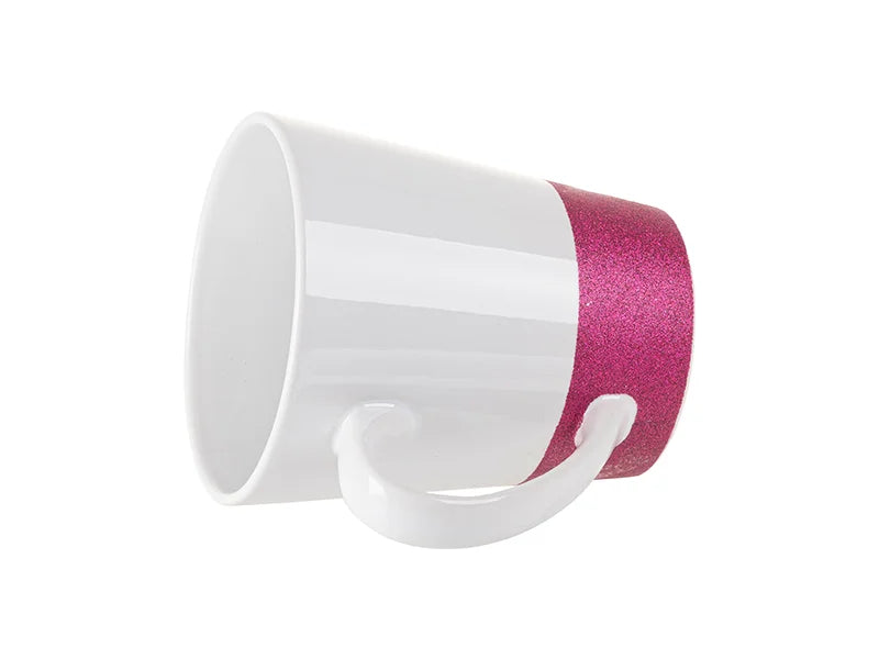 Sublimation 12oz Bottom Glitter Mug(Red)