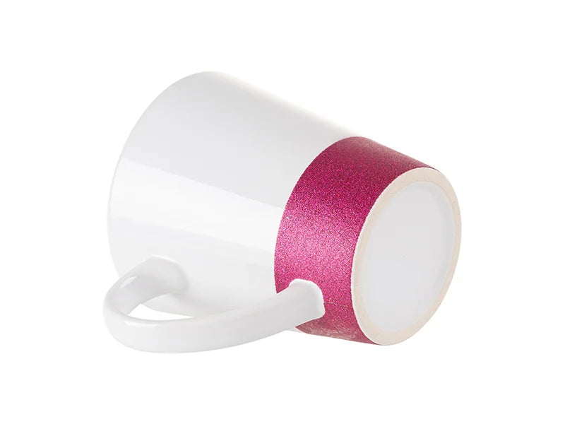 Sublimation 12oz Bottom Glitter Mug(Red)