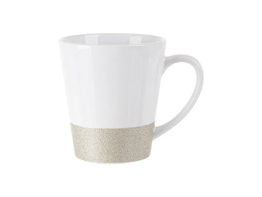 Sublimation 12oz Bottom Glitter Mug(Silver)