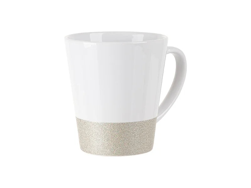 Sublimation 12oz Bottom Glitter Mug(Silver)