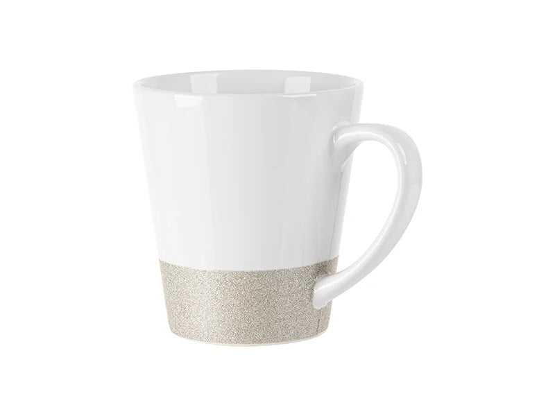 Sublimation 12oz Bottom Glitter Mug(Silver)