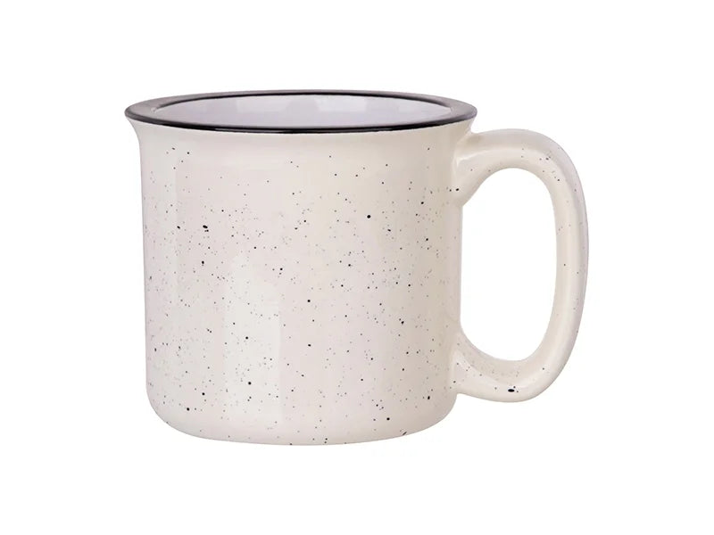 Sublimation 13oz/400ml Ceramic Enamel Coffee Mug (Beige Pattern)