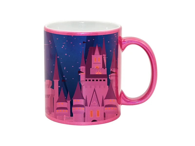 Sublimation 11oz Sparkling Mug(Purple Red)