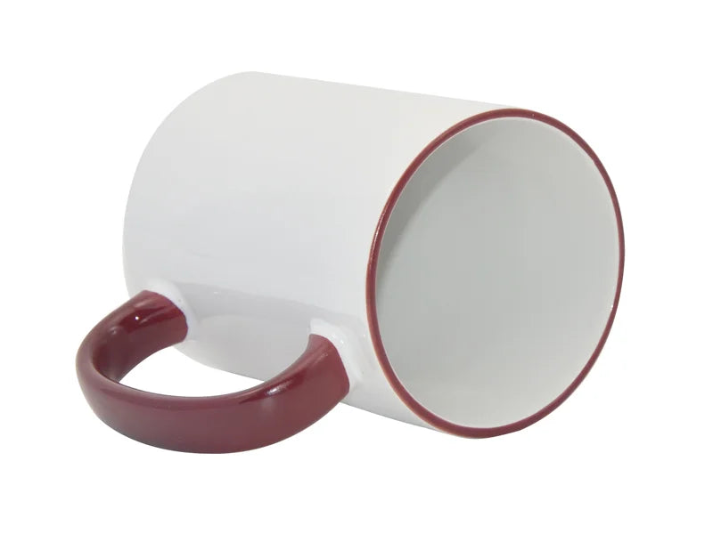 Sublimation 15oz Rim/Handle Mugs - Maroon