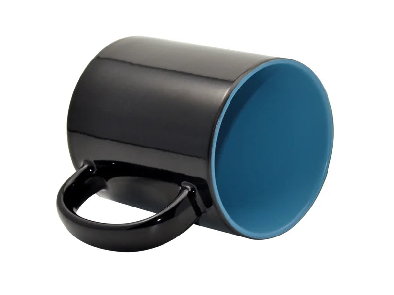 Sublimation 11oz Black Color Changing mug (Inner Light Blue)