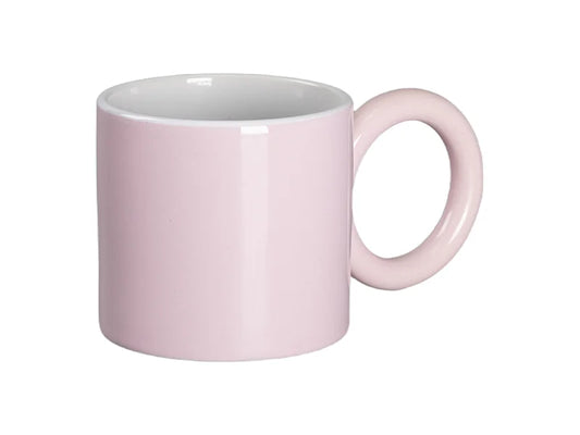 Sublimation 9oz/280ml Full Pink Mug with Donut Handle