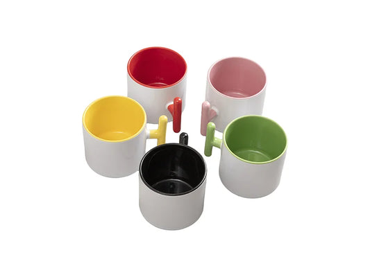 Sublimation 9oz Inner T-Handle Color Mug