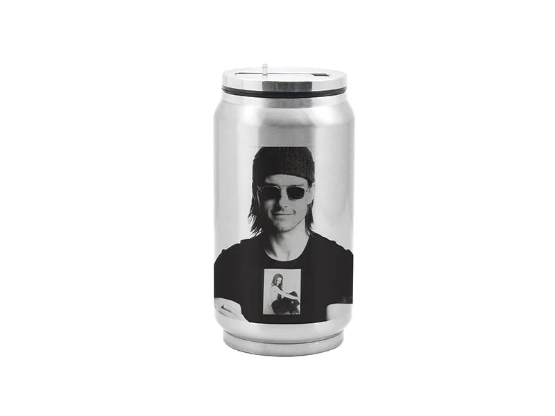 Sublimation 10oz/300ml Stainless Steel Coke Can with Straw(Silver)