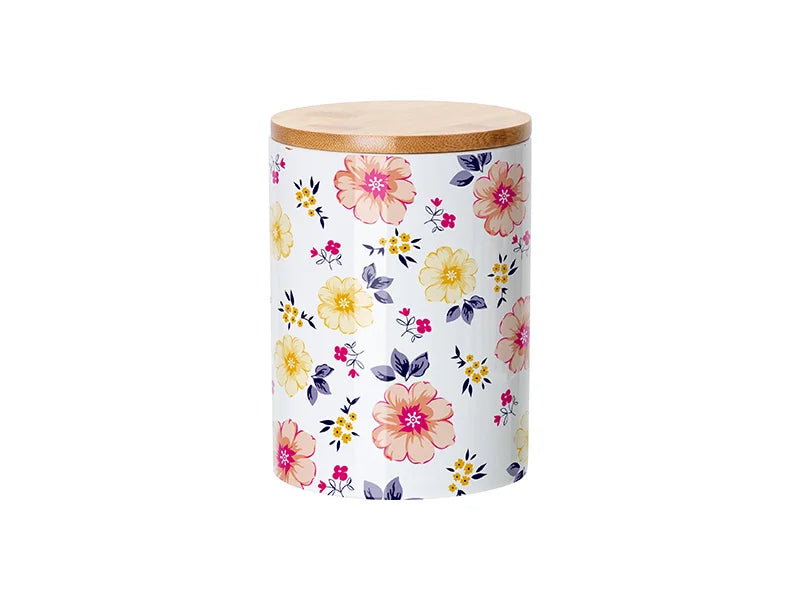 Sublimation Blanks 25oz Ceramic Storage Jar w/ Bamboo Lid