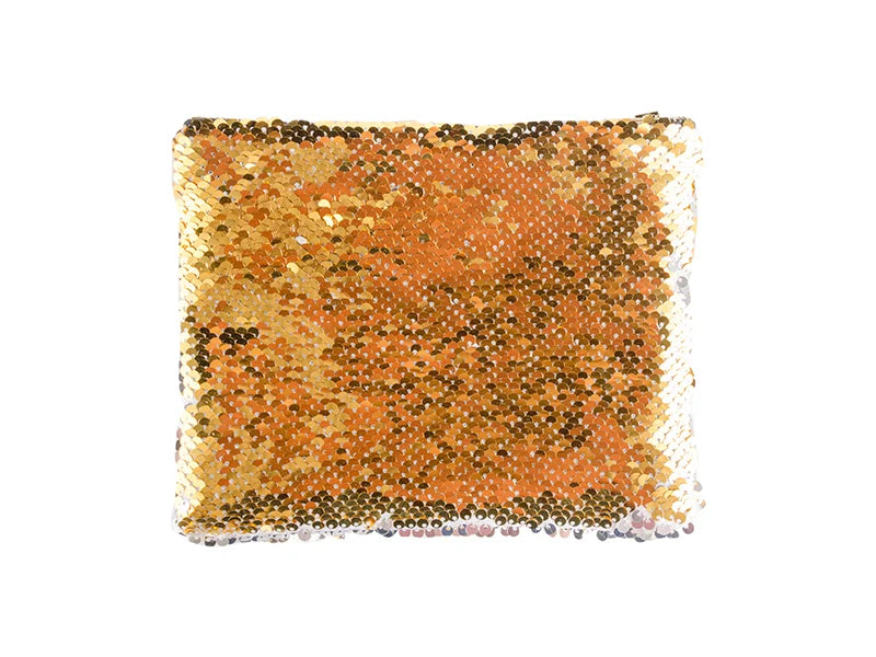 Sublimation Sequin Makeup Bag / Pencil Case (Gold/Silver, 16.5*20.5cm)