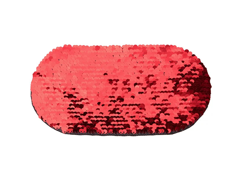 Sublimation Flip Sequins Adhesive (Oval,Red W/ White)