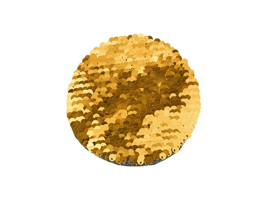 Sublimation φ10 Flip Sequins Adhesive (Round, Gold W/ White)
