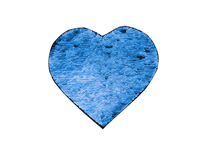 Sublimation Flip Sequins Adhesive (Heart, Dark Blue W/ White)