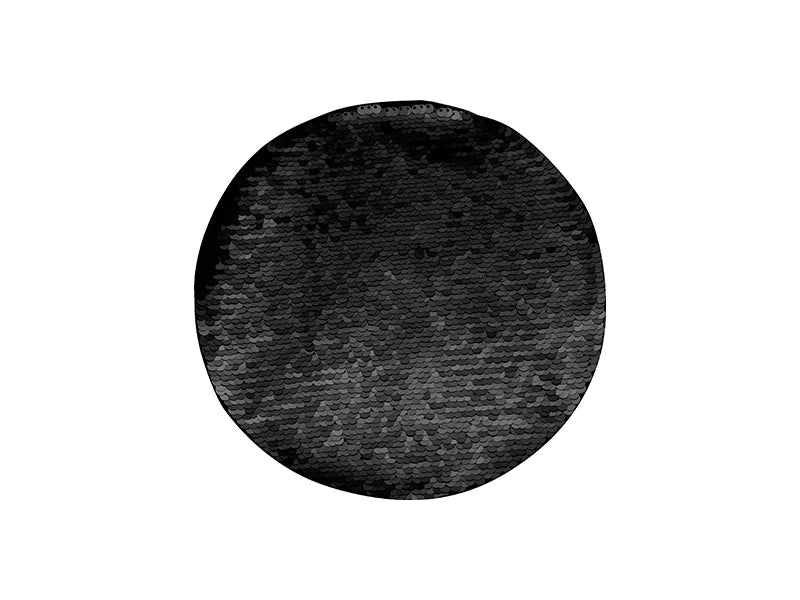 Sublimation Flip Sequins Adhesive (Round, Black W/ White)