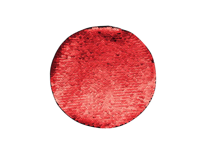 Sublimation Flip Sequins Adhesive (Round, Red W/ White)
