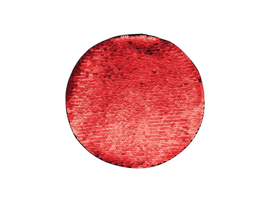 Sublimation Flip Sequins Adhesive (Round, Red W/ White)