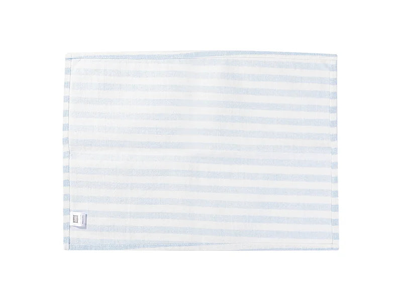 Sublimation Blanks Linen Table Mat(35.5*50cm, Beige and Light Blue Stripe)