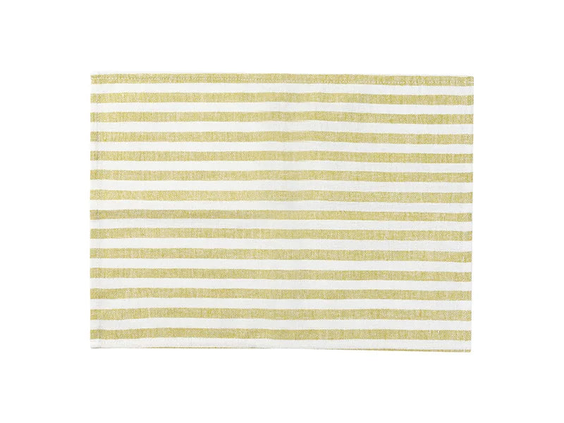 Sublimation Blanks Linen Table Mat(35.5*50cm, Beige and Light Green Stripe)