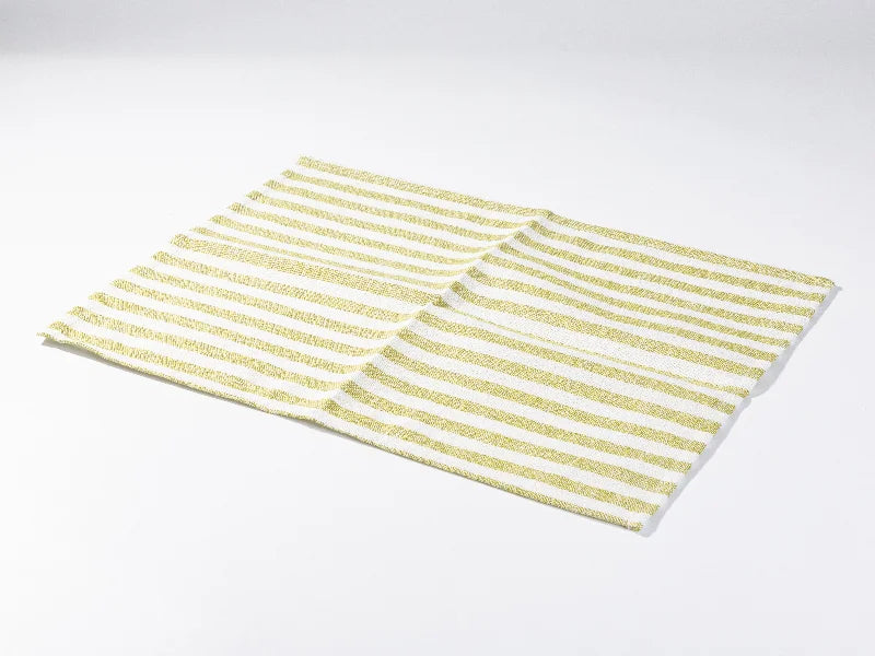Sublimation Blanks Linen Table Mat(35.5*50cm, Beige and Light Green Stripe)