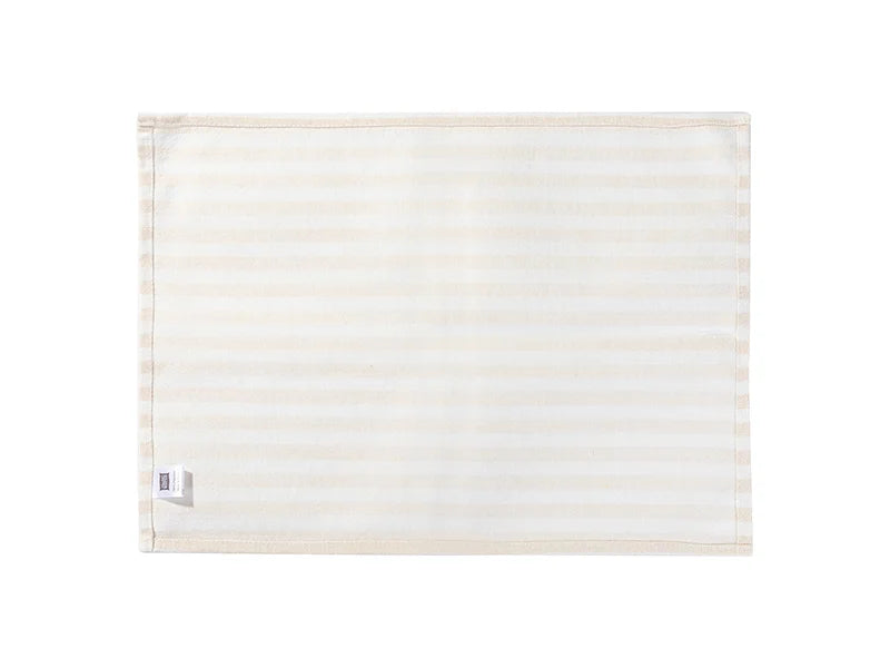Sublimation Blanks Linen Table Mat(35.5*50cm, Beige and Light Yellow Stripe)