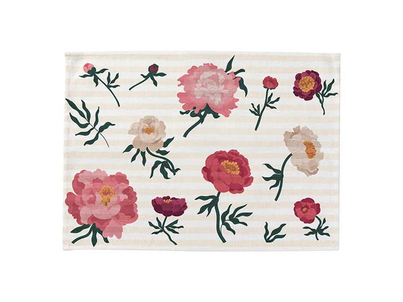 Sublimation Blanks Linen Table Mat(35.5*50cm, Beige and Light Yellow Stripe)