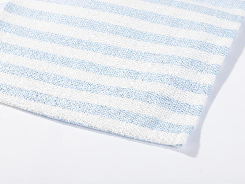 Sublimation Blanks Linen Table Mat(40*45cm, Beige and Light Blue Stripe)