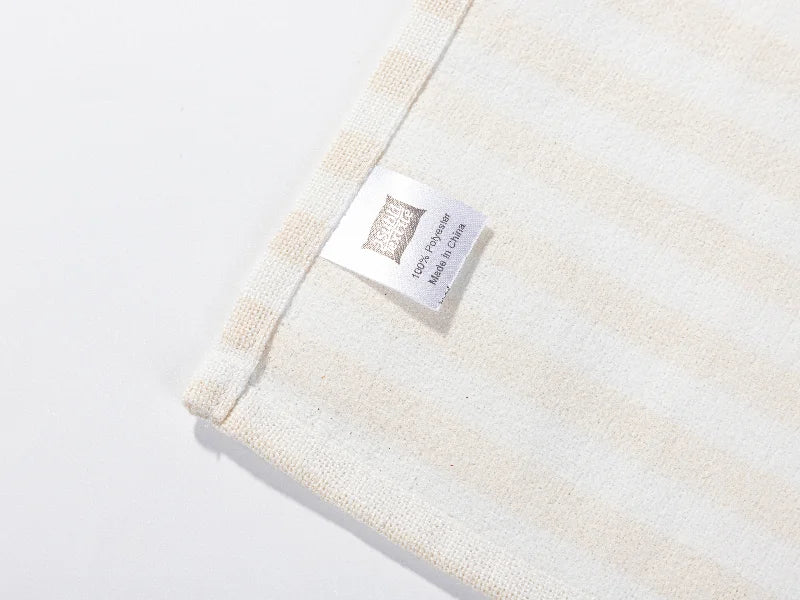 Sublimation Blanks Linen Table Mat(40*45cm, Beige and Light Yellow Stripe)