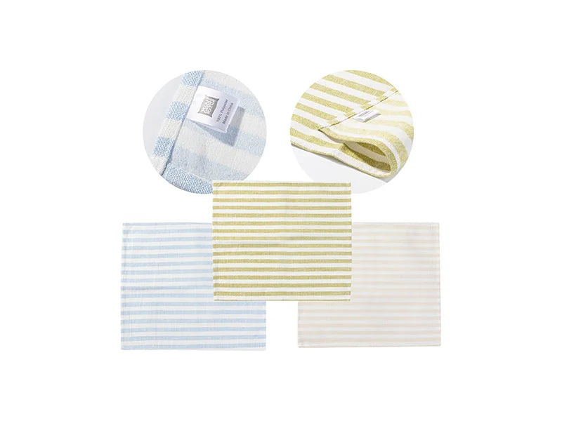 Sublimation Blanks Linen Table Mat(40*45cm, Beige and Light Green Stripe)