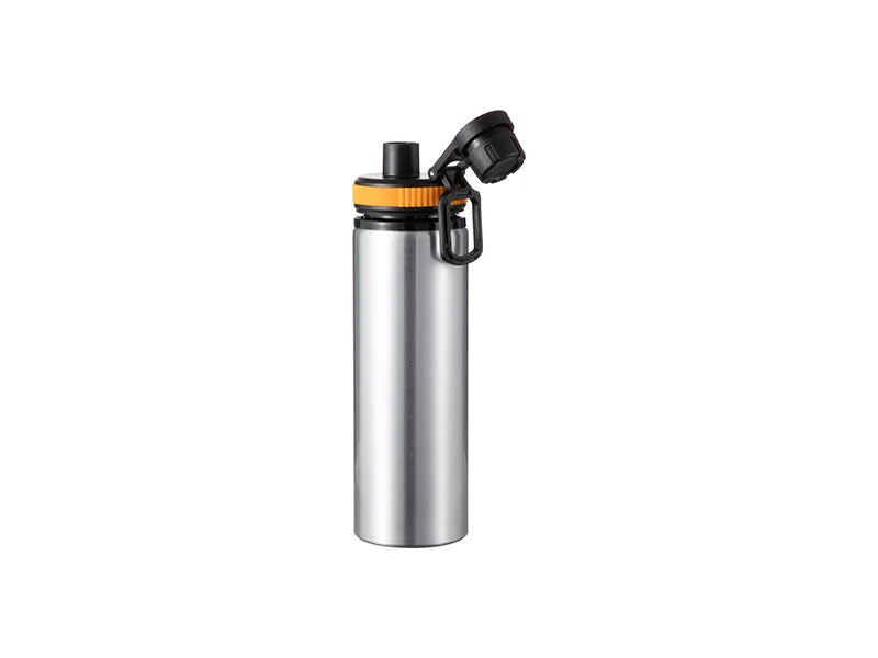 Sublimation Blanks 28oz/850ml Alu Water Bottle with Yellow Cap(Silver)