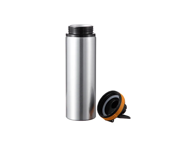 Sublimation Blanks 28oz/850ml Alu Water Bottle with Yellow Cap(Silver)