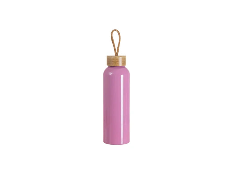Sublimation Blanks 20oz/600ml Aluminum Water Bottle w/ Bamboo Lid