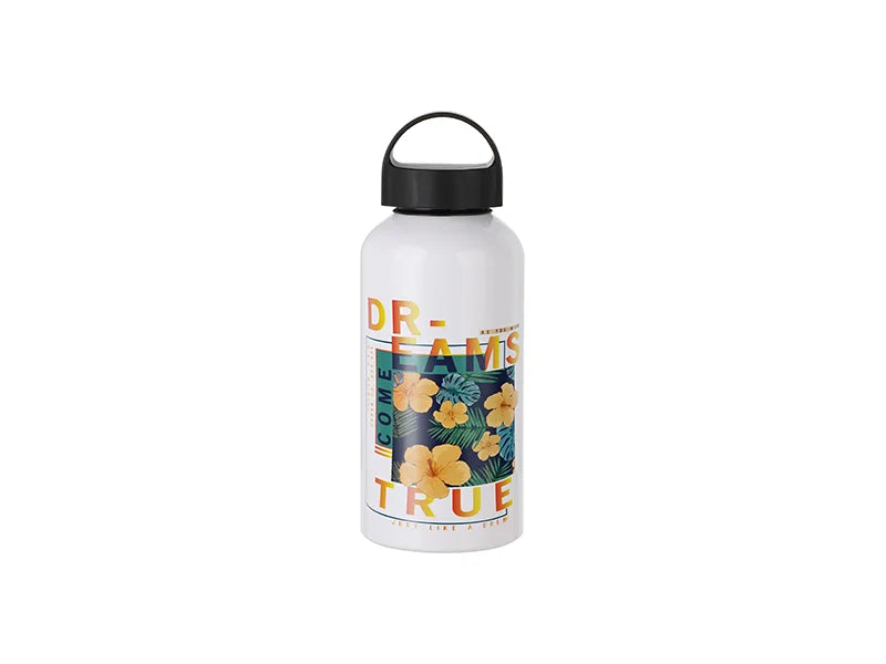 Sublimation 500ml Aluminium Water Bottle W/handle (White)